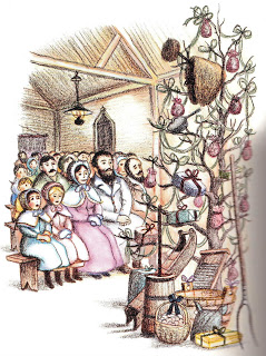 Garth Williams' illustration for a Christmas tree in one of Wilder's books